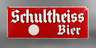 Großes Emailschild Schultheiss