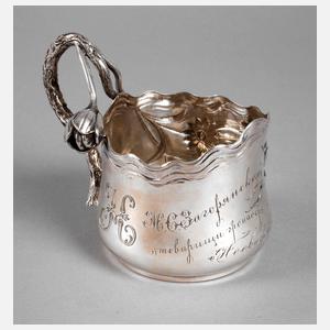 Russland Teeglashalter Silber