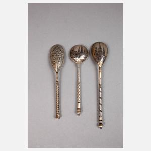 Konvolut russische Silberlöffel