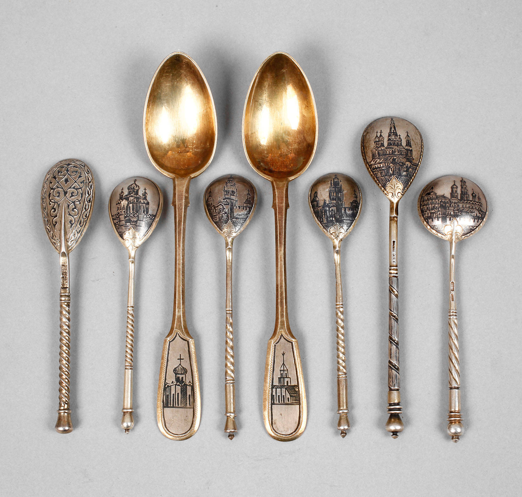 Konvolut russische Silberlöffel