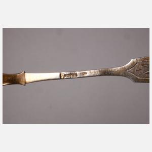 Fünf russische Silberlöffel