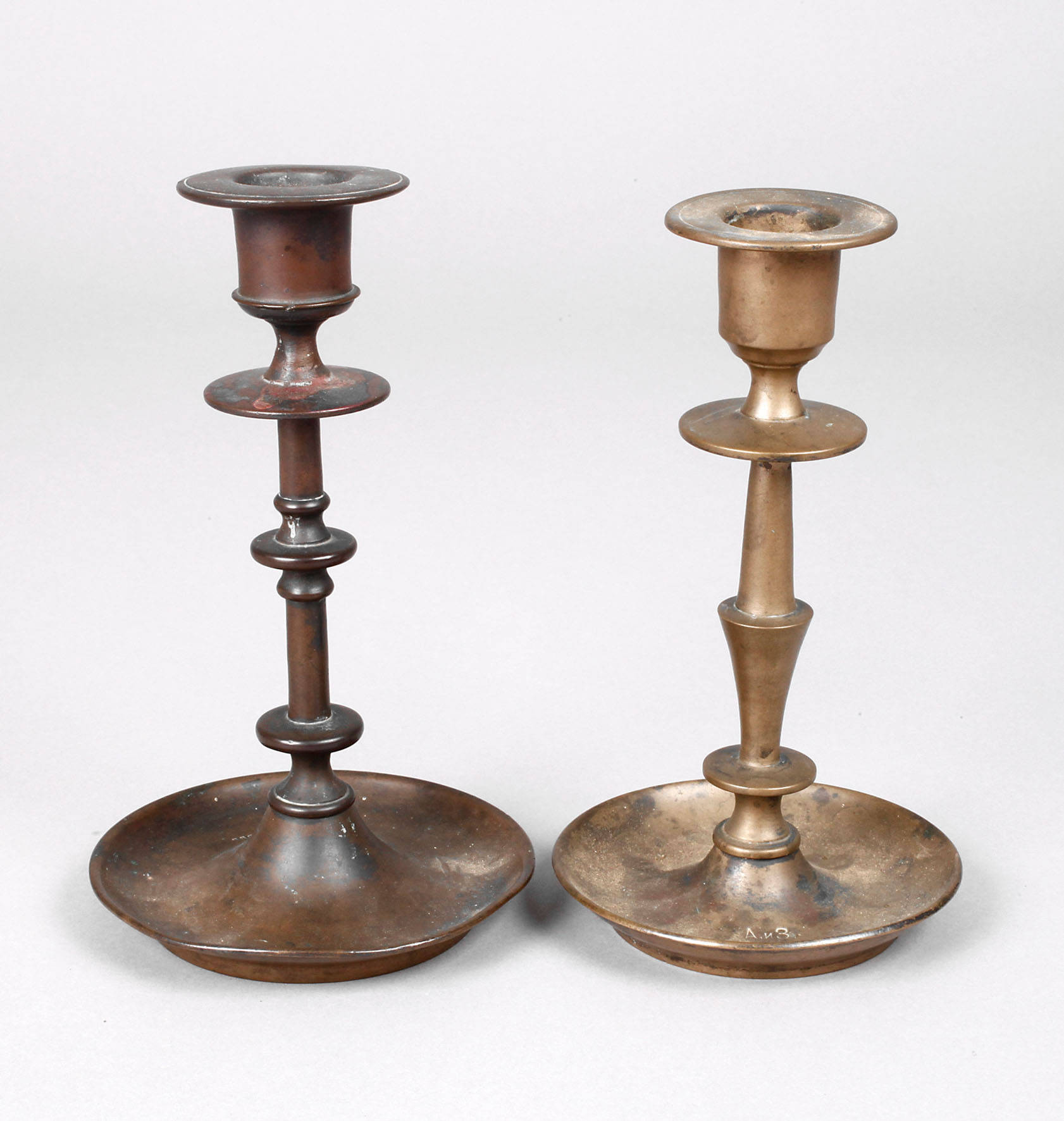 Paar kleine Leuchter Bronze