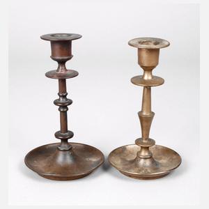 Paar kleine Leuchter Bronze