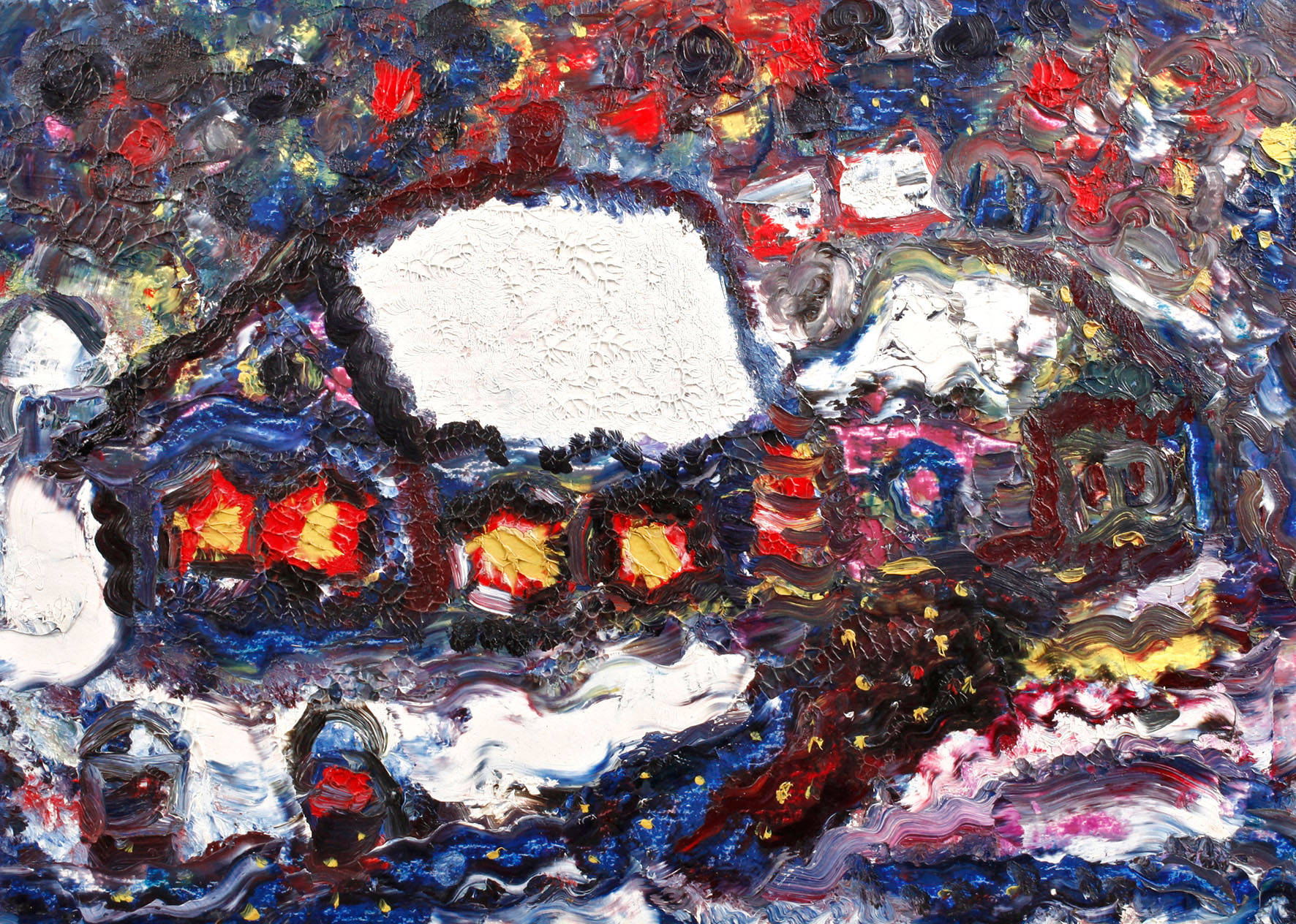 Yekaterina Medvedeva, attr., Nächtliches Dorf