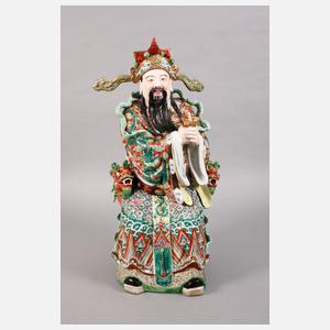 Große Porzellanfiguren Sanxing