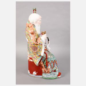 Große Porzellanfiguren Sanxing