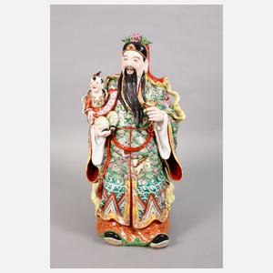 Große Porzellanfiguren Sanxing