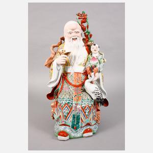 Große Porzellanfiguren Sanxing