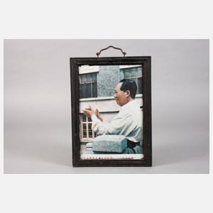 Vier Porzellanbildplatten