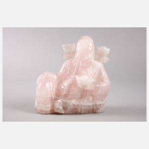 Paar figürliche Steinschnitzereien