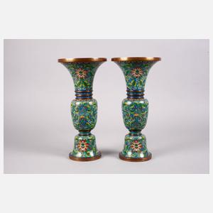 Paar Vasen Cloisonné