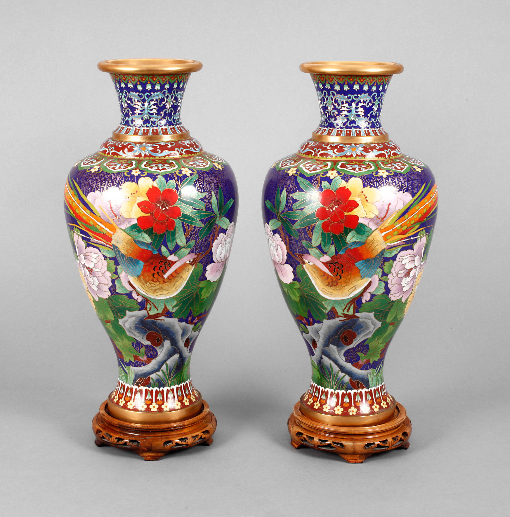 Paar Salonvasen Cloisonné