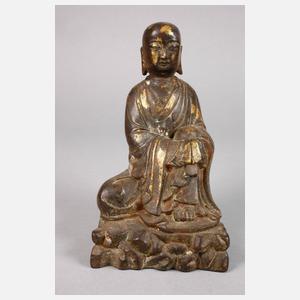 Bronzeplastik sitzender Luohan