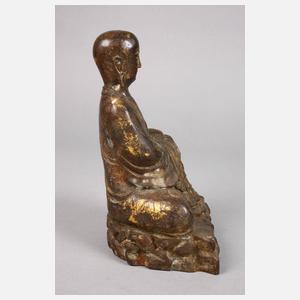 Bronzeplastik sitzender Luohan