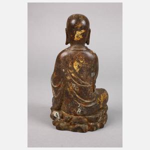 Bronzeplastik sitzender Luohan