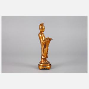 Bronzestatuette Guanyin