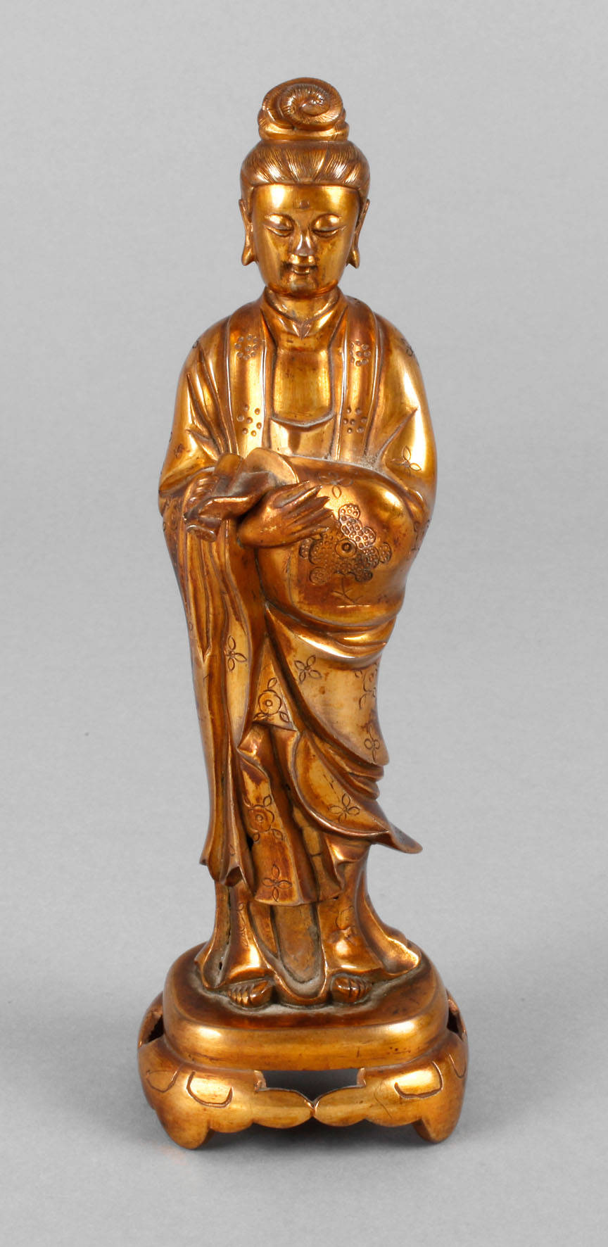 Bronzestatuette Guanyin