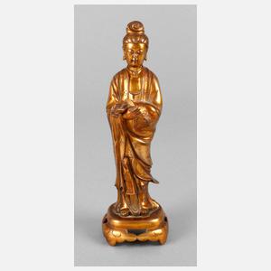 Bronzestatuette Guanyin