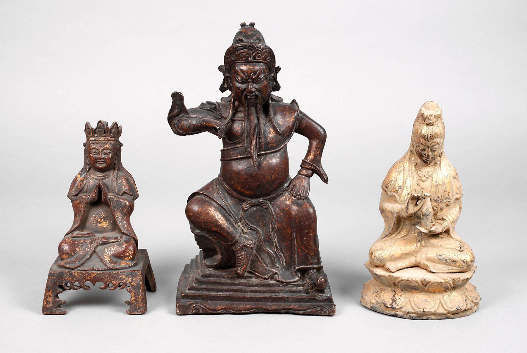 Drei figürliche Bronzeplastiken