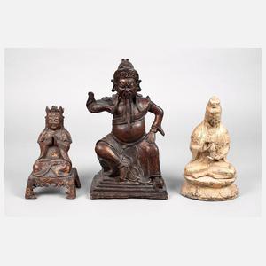 Drei figürliche Bronzeplastiken