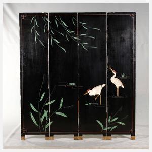 Paravent mit Chinoiserien