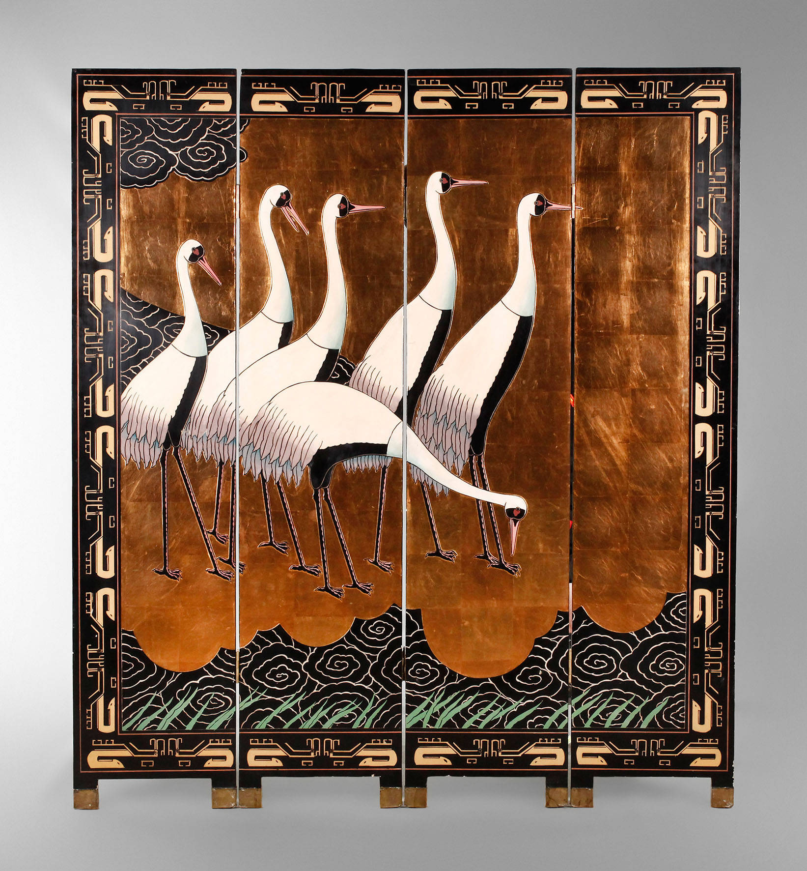 Paravent mit Chinoiserien