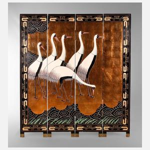 Paravent mit Chinoiserien