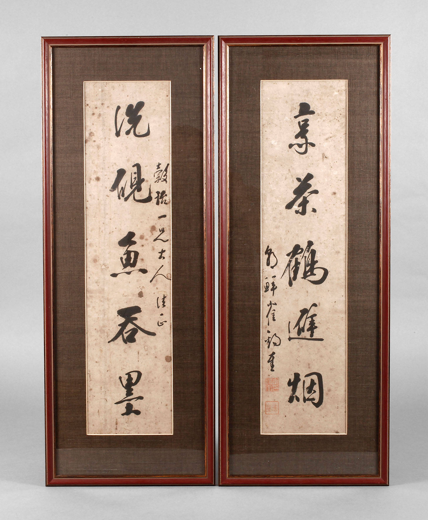 Paar chinesische Kalligrafien