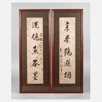 Paar chinesische Kalligrafien111