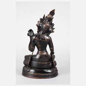 Bronzeplastik Grüne Tara