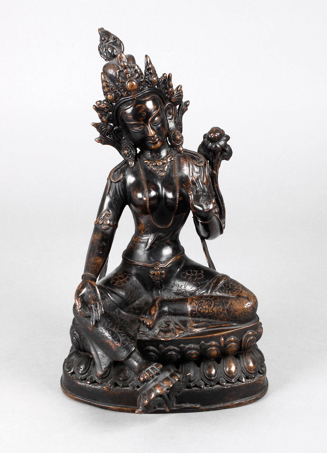 Bronzeplastik Grüne Tara