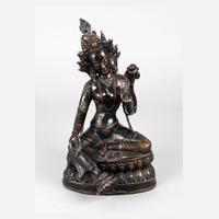 Bronzeplastik Grüne Tara111