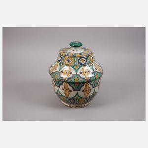 Majolika Deckelgefäß