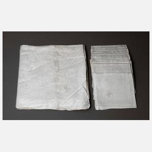 Prachttafeltuch mit 11 Servietten