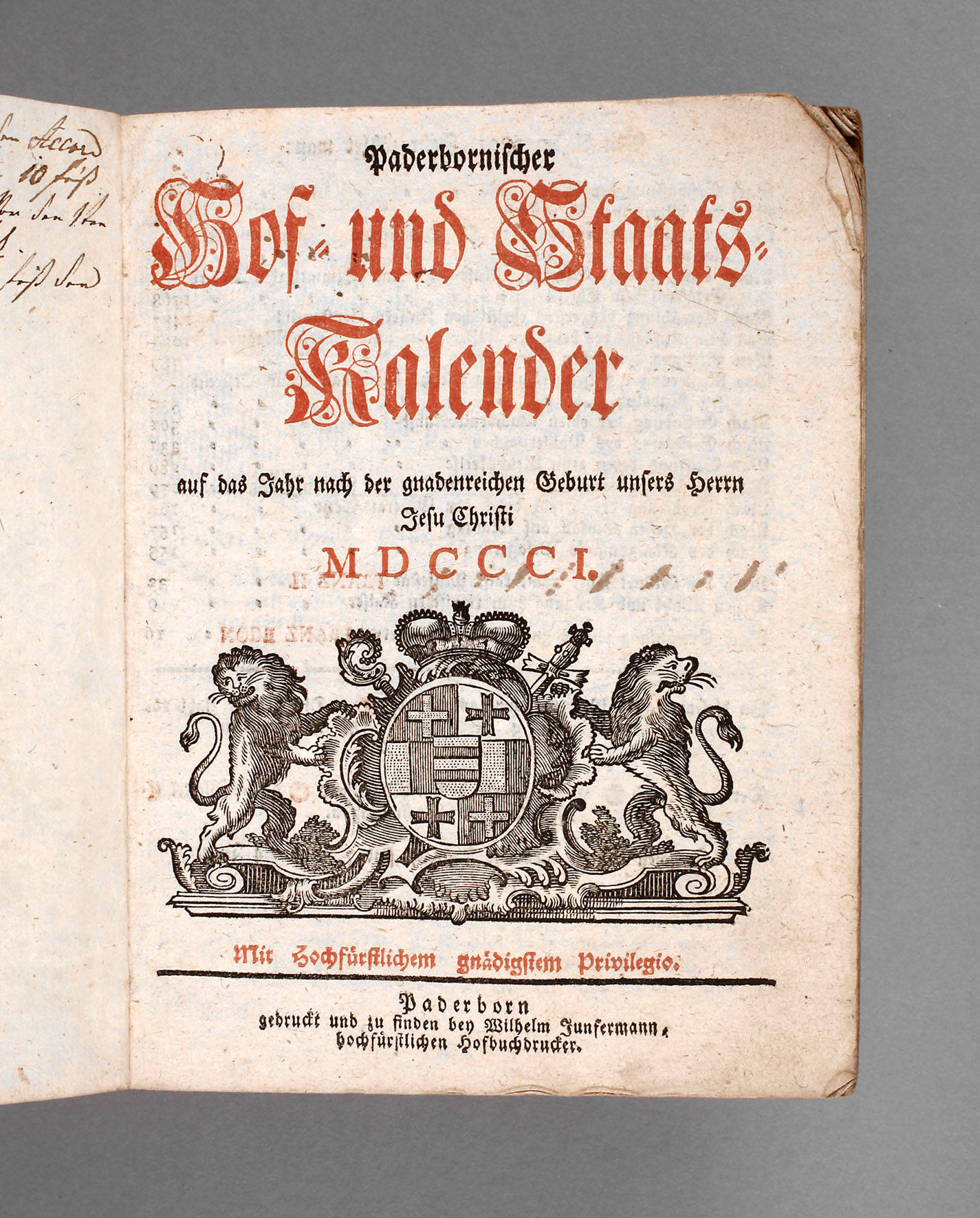 Paderbornischer Hof- und Staats-Kalender