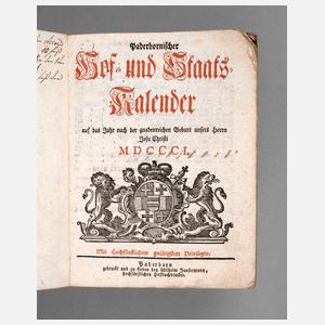 Paderbornischer Hof- und Staats-Kalender