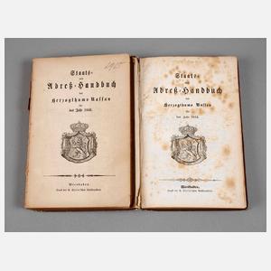 Zwei Staats- und Adreß-Handbücher Hzgthm. Nassau