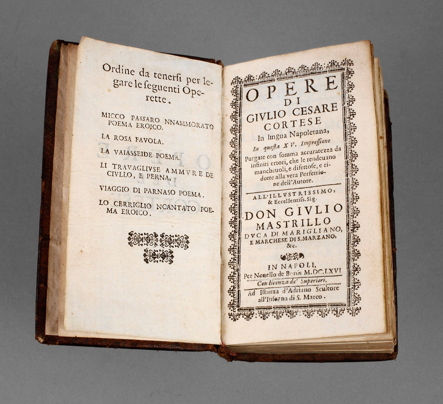 Werksammlung Giulio Cesare Cortese 1666