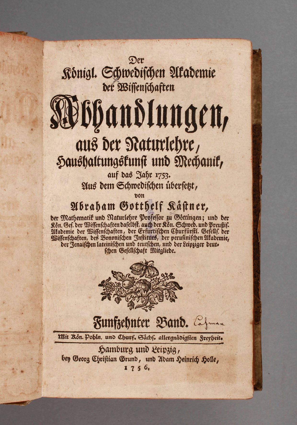 Abhandlungen der Schwedischen Akademie 1756