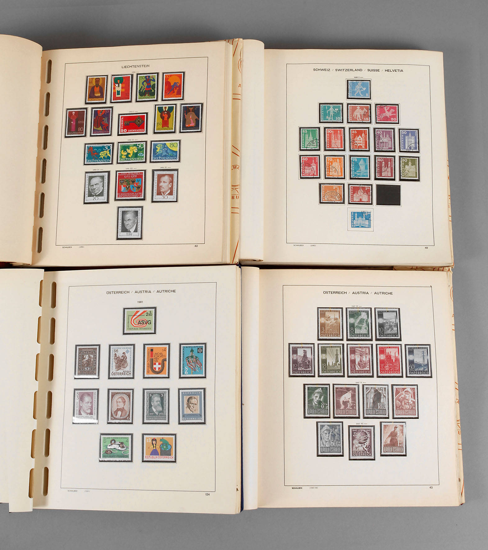 Briefmarkensammlung Österreich/Liechtenstein/Schweiz