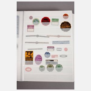 Album Reklamemarken und Papiersiegel