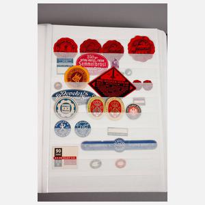 Album Reklamemarken und Papiersiegel