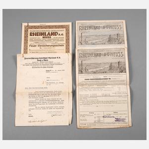 Konvolut Feuerversicherungsscheine