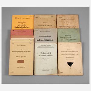 Konvolut Beschreibungen und Richtlinien der Reichsbahn 3. Reich
