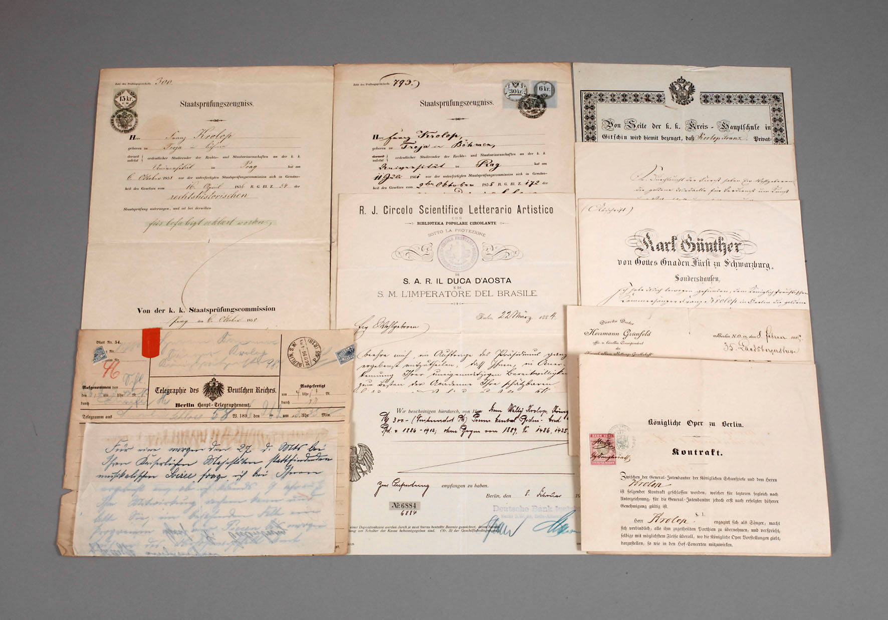Konvolut Opernsänger Franz Krolop