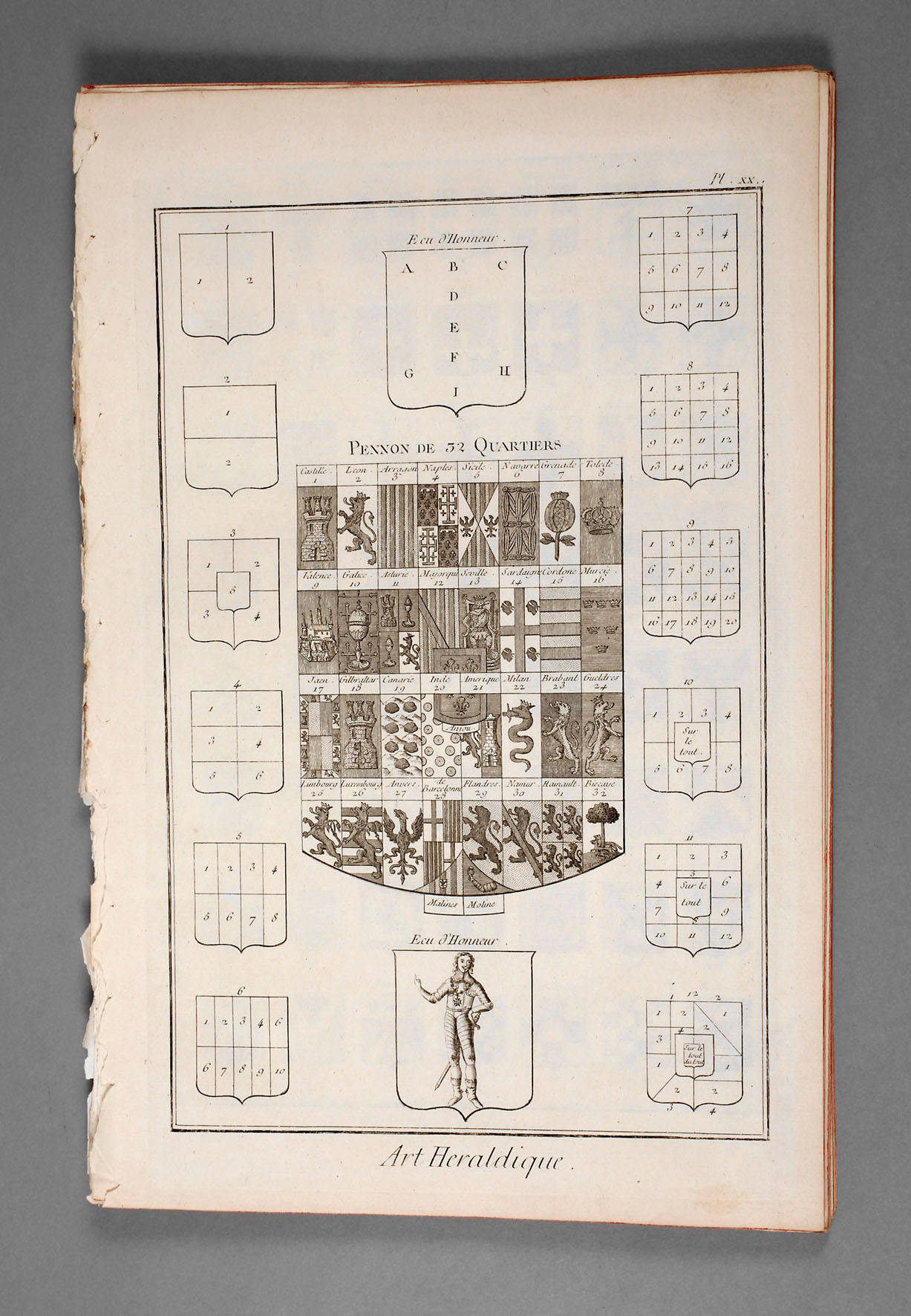 Blason ou Art Heraldique Frankreich, 18. Jh.