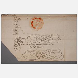 Amtliches Schreiben Dresden 1752
