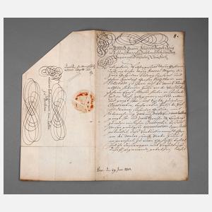 Amtliches Schreiben Dresden 1752