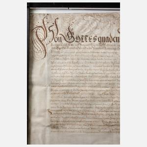 Historisches Dokument Sachsen-Merseburg 1693