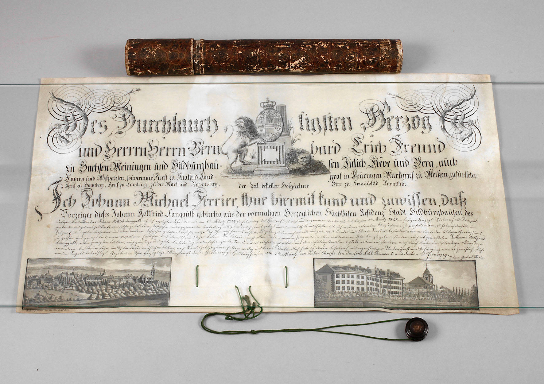 Urkunde des Hofgärtners zu Hildburghausen